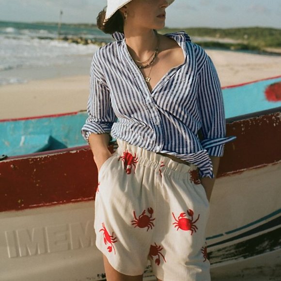 NWT Anthropologie Beach Day Embroidered Shorts - Picture 2 of 6